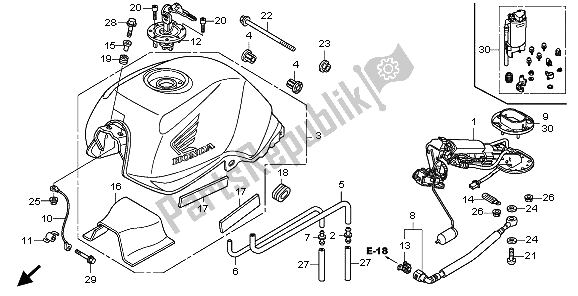 All parts for the Fuel Tank & Fuel Pump of the Honda CBF 1000T 2009