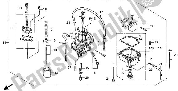 Todas las partes para Carburador de Honda CR 85 RB LW 2006