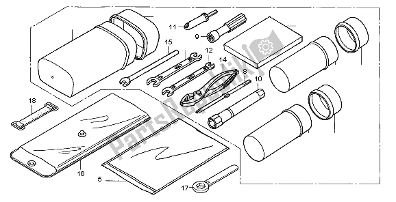 All parts for the Tools of the Honda TRX 500 FA Foretrax Foreman 2007