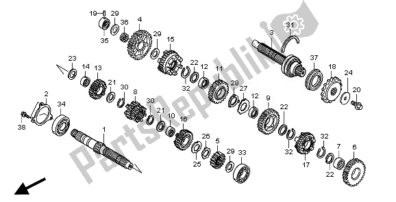 Toutes les pièces pour le Transmission du Honda CBR 600 FA 2011