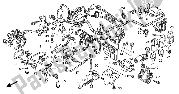 Todas las partes para Mazo De Cables Y Bobina De Encendido de Honda CB 1300 2005