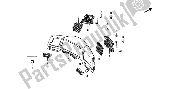 All parts for the Meter Panel of the Honda GL 1500 1990