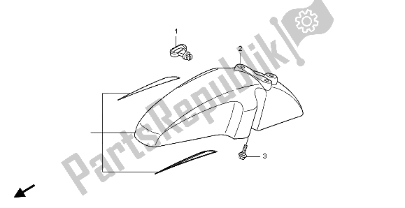 Tutte le parti per il Parafango Anteriore del Honda SH 150S 2008