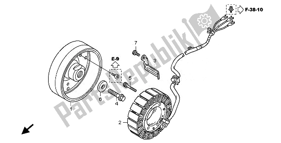 Wszystkie części do Generator Honda VFR 1200 FA 2010