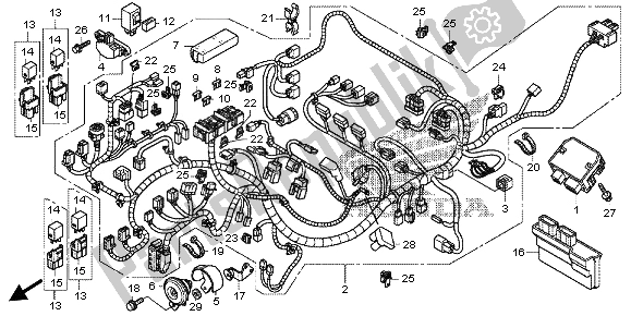 All parts for the Wire Harness of the Honda NC 700D 2012