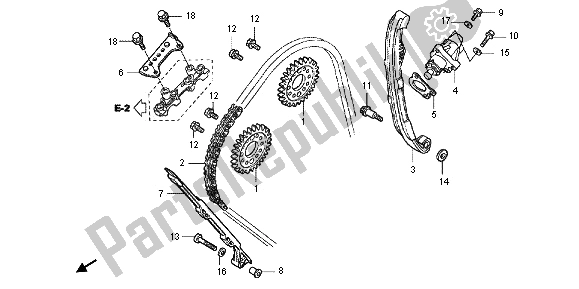 All parts for the Cam Chain & Tensioner of the Honda CB 1000R 2012