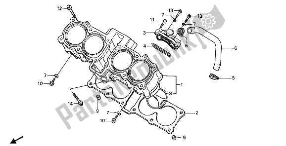 Toutes les pièces pour le Cylindre du Honda CBR 600F 1988