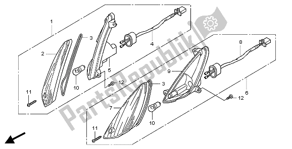 All parts for the Winker of the Honda PES 150 2007