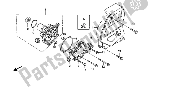 Todas las partes para Bomba De Agua de Honda XL 600V Transalp 1990