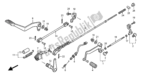 Todas las partes para Pedal de Honda VT 125C2 2000