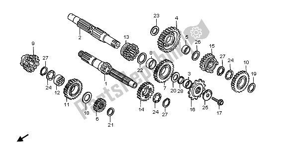 Todas las partes para Transmisión de Honda CR 250R 1997