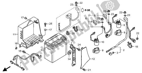 Wszystkie części do Bateria Honda GL 1800 2009