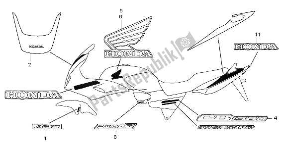 Wszystkie części do Znak Honda CB 1300 SA 2005