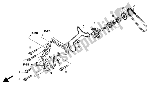 Toutes les pièces pour le Pompe à Eau du Honda ST 1300A 2002