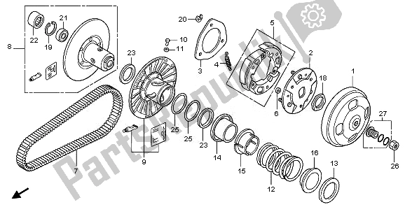 Todas las partes para Cara Conducida de Honda SH 300A 2007
