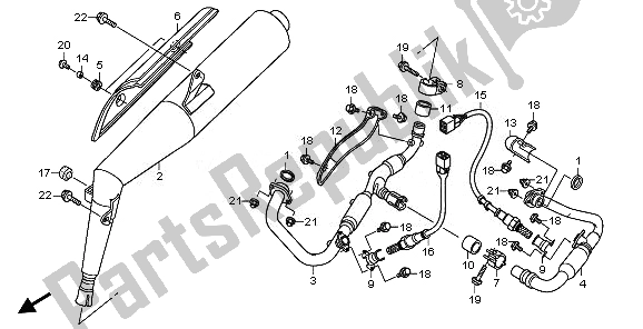 Todas las partes para Silenciador De Escape de Honda XL 125V 2011