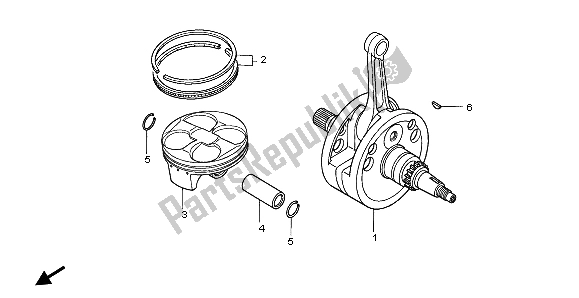 Tutte le parti per il Albero Motore E Pistone del Honda CRF 250R 2004