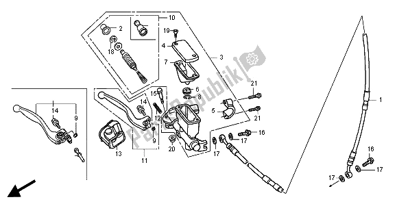 Tutte le parti per il Fr. Pompa Freno del Honda CRF 450R 2003