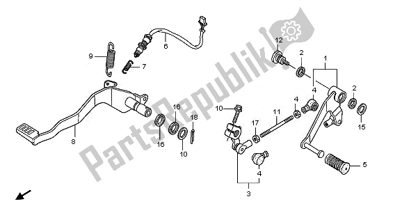 All parts for the Pedal of the Honda XL 125V 2008