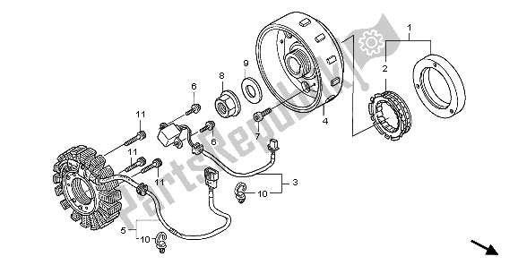 Tutte le parti per il Generatore del Honda SH 150 2007