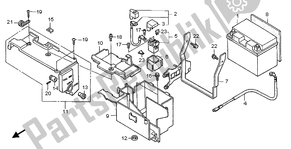 Toutes les pièces pour le Batterie du Honda VT 750 CA 2007