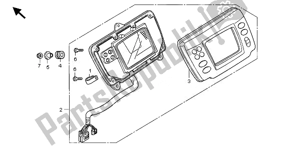 All parts for the Meter of the Honda TRX 500 FA Fourtrax Foreman Rubicon 2008