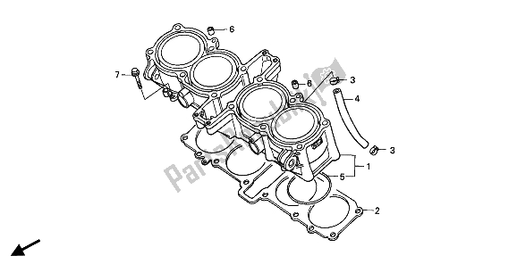 Toutes les pièces pour le Cylindre du Honda CBR 1000F 1994