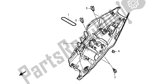 All parts for the Rear Fender of the Honda CB 600F Hornet 2012