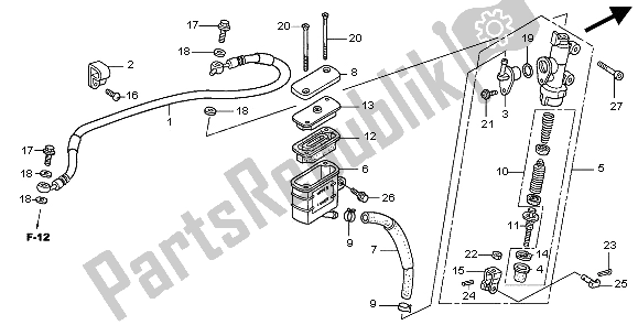 Todas las partes para Rr. Cilindro Maestro Del Freno de Honda CBR 125R 2004