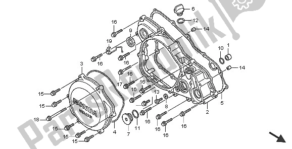 Todas las partes para R. Tapa Del Cárter de Honda CRF 450R 2005