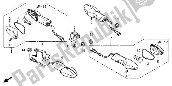 Tutte le parti per il Winker del Honda CBR 125 RT 2013