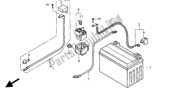 Tutte le parti per il Batteria del Honda CB 500 1998