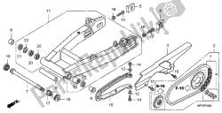 bras oscillant et boîtier de chaîne