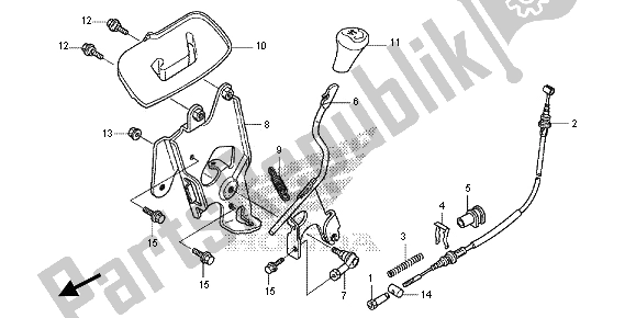 Toutes les pièces pour le Sélectionner Le Levier du Honda TRX 420 FA Fourtrax Rancher AT 2013