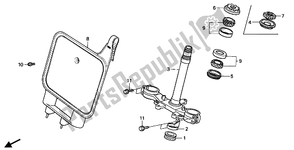 Todas las partes para Vástago De Dirección de Honda CR 80R 1992