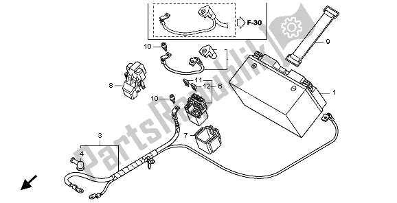 Tutte le parti per il Batteria del Honda CB 1000 RA 2009