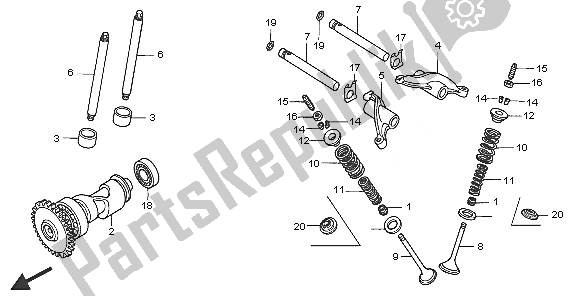 All parts for the Camshaft of the Honda TRX 250 EX Sporttrax 2005