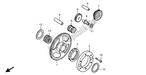 Todas las partes para Embrague De Arranque de Honda FX 650 1999