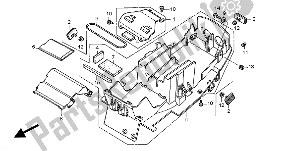 All parts for the Rear Fender of the Honda VTR 1000 SP 2000