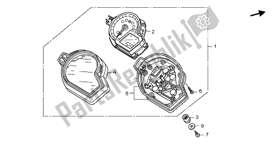 Alle onderdelen voor de Meter (mph) van de Honda CBR 1000 RA 2009