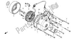 lewa pokrywa skrzyni korbowej i generator