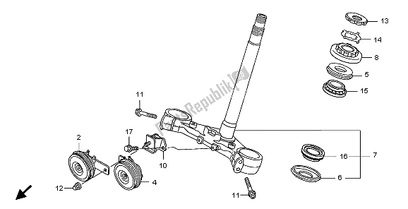 Todas as partes de Haste De Direção do Honda CB 1300 2009