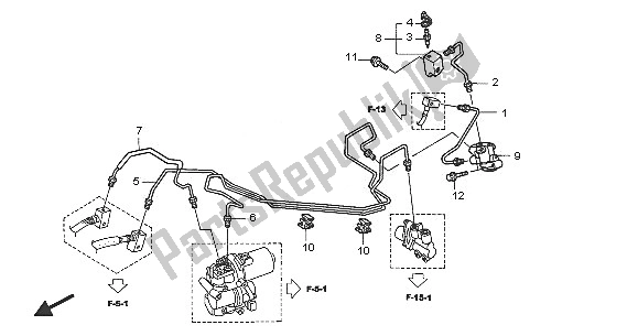 Alle onderdelen voor de Doseerafsluiter van de Honda VFR 800A 2005