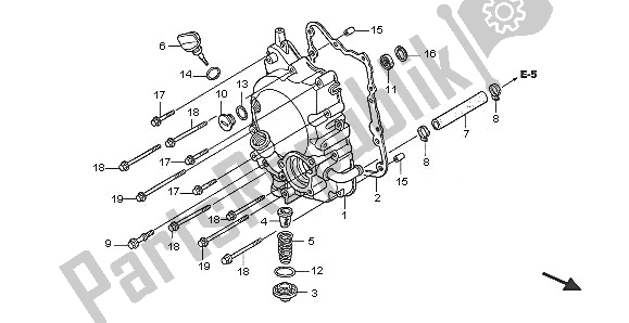 Tutte le parti per il Coperchio Carter Destro del Honda SH 150 2005