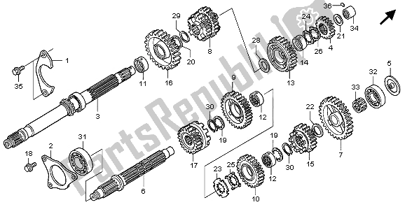 Tutte le parti per il Trasmissione del Honda GL 1800A 2006