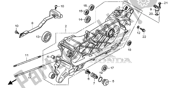 Tutte le parti per il Basamento Sinistro del Honda SH 125 2013