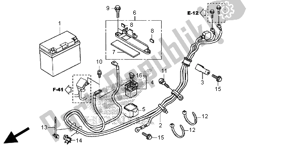 Todas as partes de Bateria do Honda SH 300R 2013