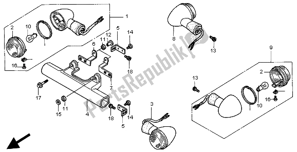 Tutte le parti per il Winker del Honda VT 750C 1997