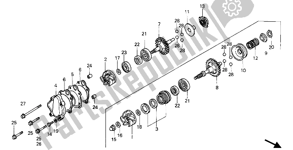 Todas as partes de Bomba De água do Honda CR 250R 1986