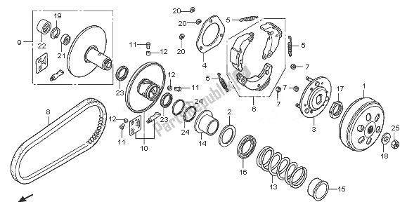Wszystkie części do Nap? Dzana Twarz Honda PES 125 2008